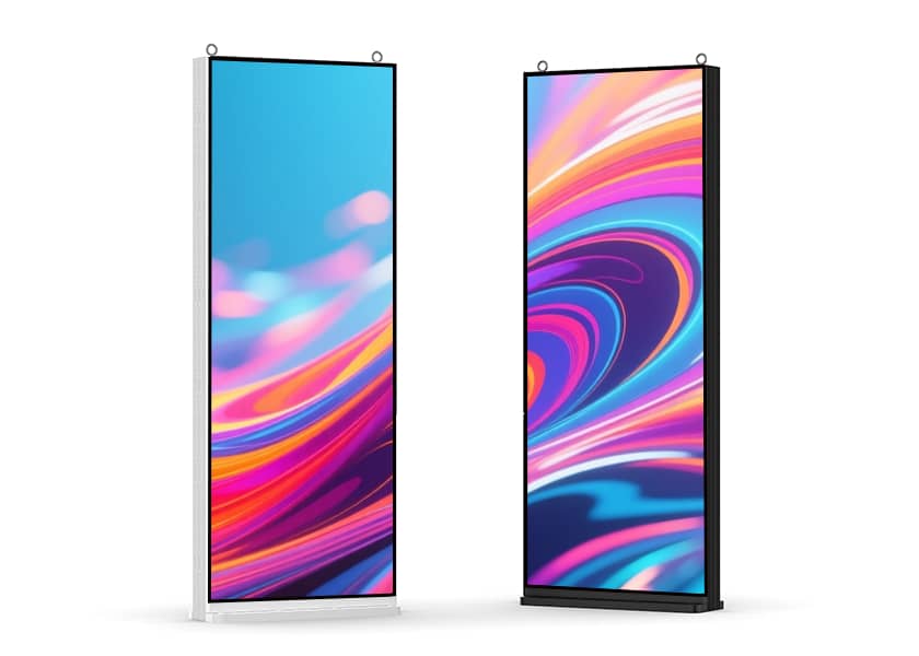 PO-E Series outdoor digital signage fixed installation building facade