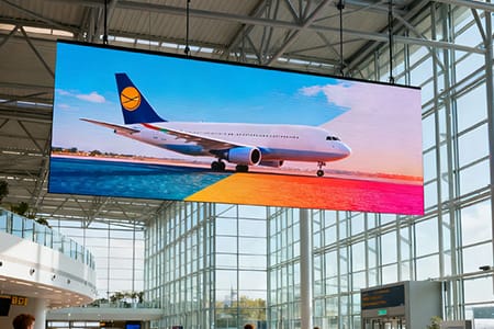 IN-D Series Double-Sided LED Display - Supermarket Application
