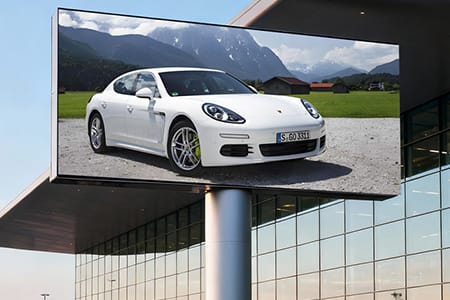Wall-Mounted Outdoor LED Display - OU-D Series 3D Billboard Installation