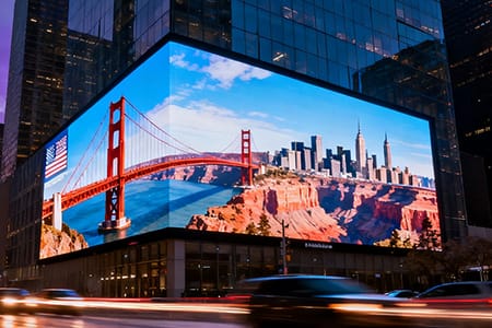 Surface-Mounted Outdoor LED Screen - Building Facade Display