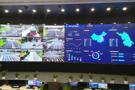 Pantalla LED para centro de despacho, pantalla de comando de emergencia