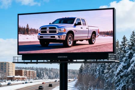 Écran LED publicitaire extérieur monopoteau