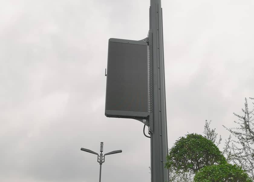 AL-B Series smart lamp post display installation detail 5G IoT ready