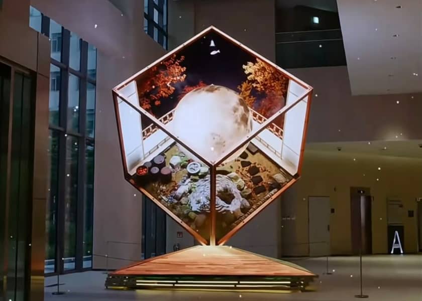 3D Content Playback on Rubik's Cube LED Display - Immersive Visual Experience