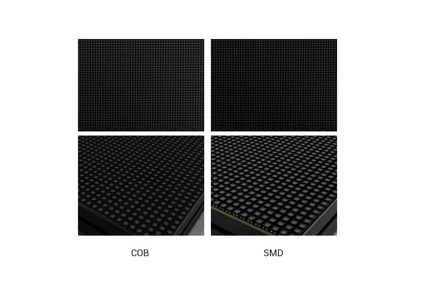 IN-C Series GOB and SMD LED module options comparison