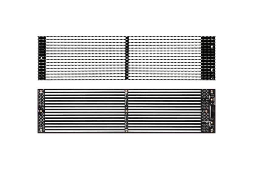 Transparent LED screen side view ultra-lightweight 8kg per square meter design