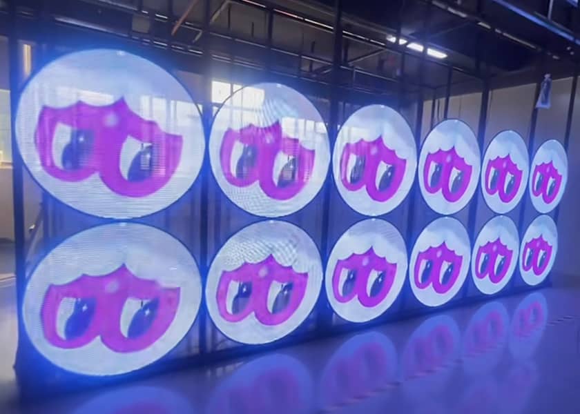Customizable Transparent LED Screen - Curved Installation