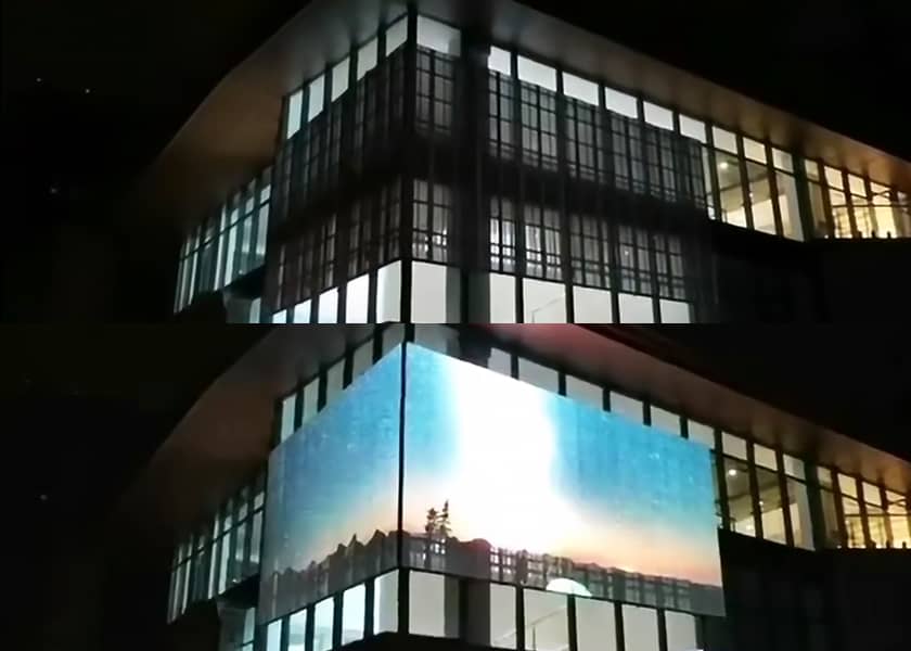 Transparent LED Display Outdoor Application - Building Facade