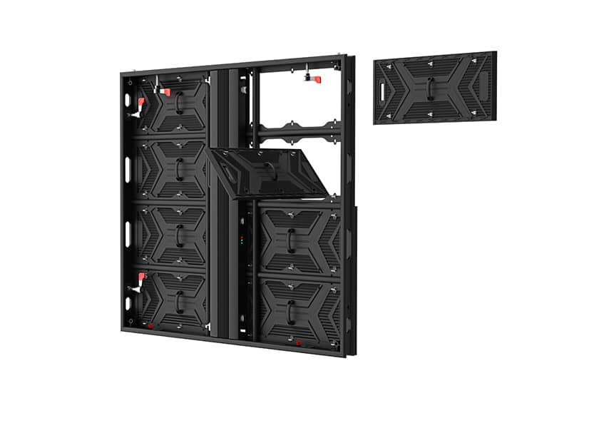 Outdoor LED display side view 83mm ultra-slim aluminum cabinet lightweight design