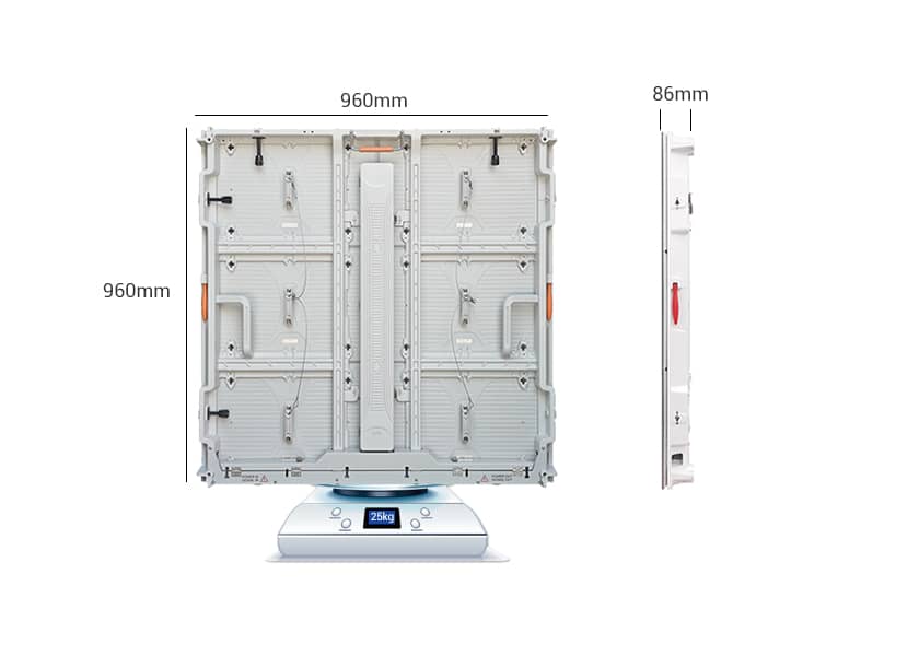 OU-B Series Outdoor LED Display - Ultra-Light 86mm Thin Die-Cast Aluminum Cabinet