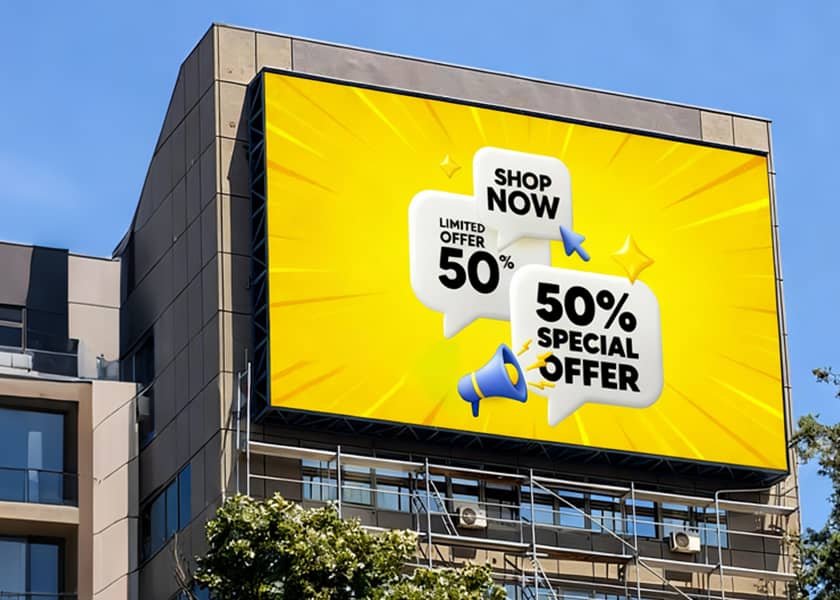 OU-D Series die-cast aluminum outdoor LED cabinet close-up lightweight IP65