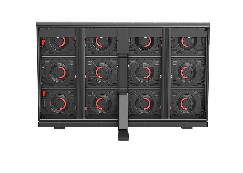 OU-E Series outdoor LED display installation anti-collision foam padding detail