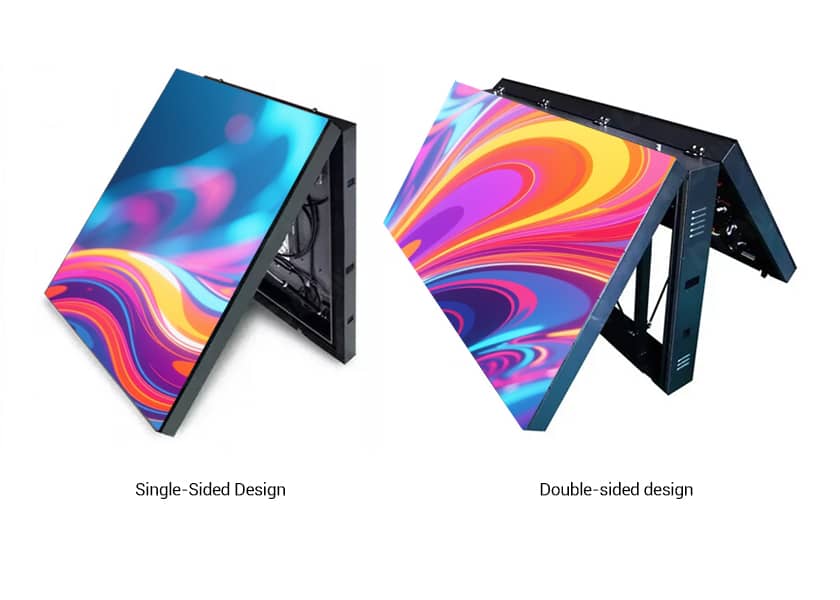 OU-F Series outdoor LED display installation detail front maintenance access