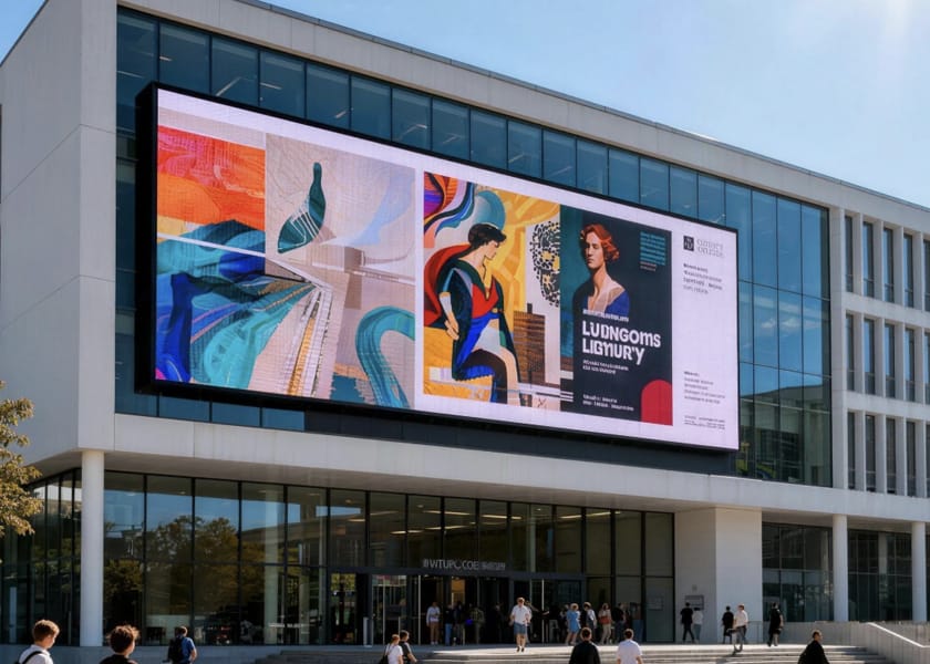 OU-G Series Outdoor Building LED Transparent Display - High Transmittance Lightweight Energy Saving Grille LED Screen
