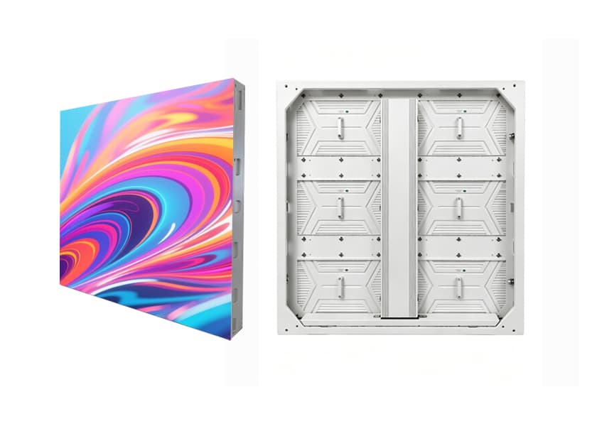 Outdoor LED display side view 83mm ultra-slim aluminum cabinet lightweight design