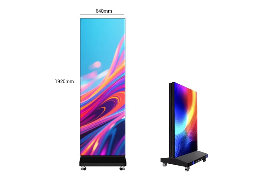 Foldable LED Poster Display - Folded Design for Easy Storage