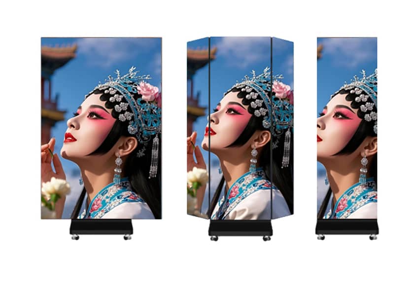 Easy Transport - Folded Triple-Fold LED Poster for Portability