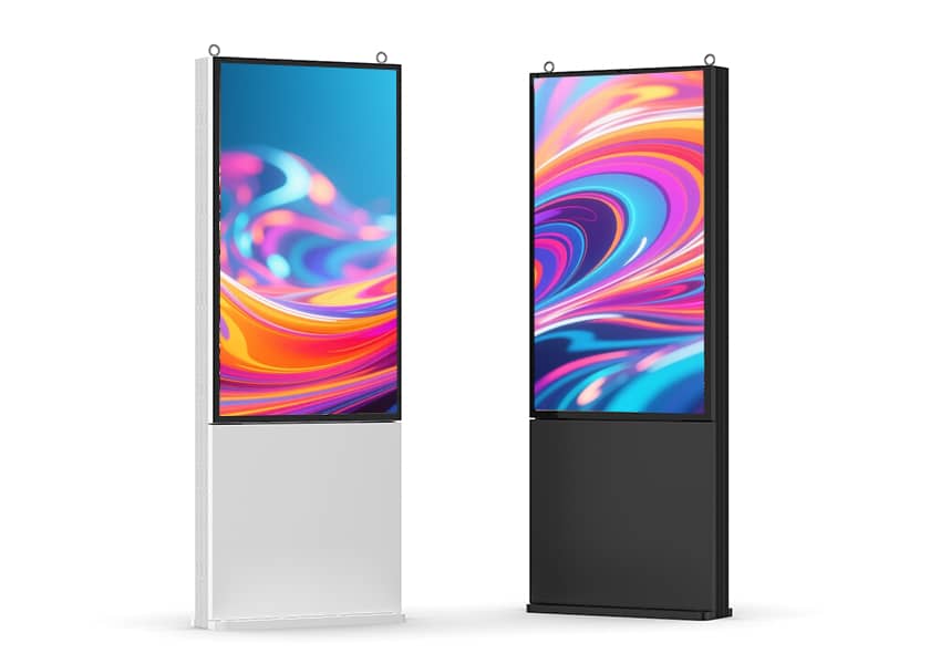 PO-E Series IP66 waterproof outdoor LED poster side view weatherproof design