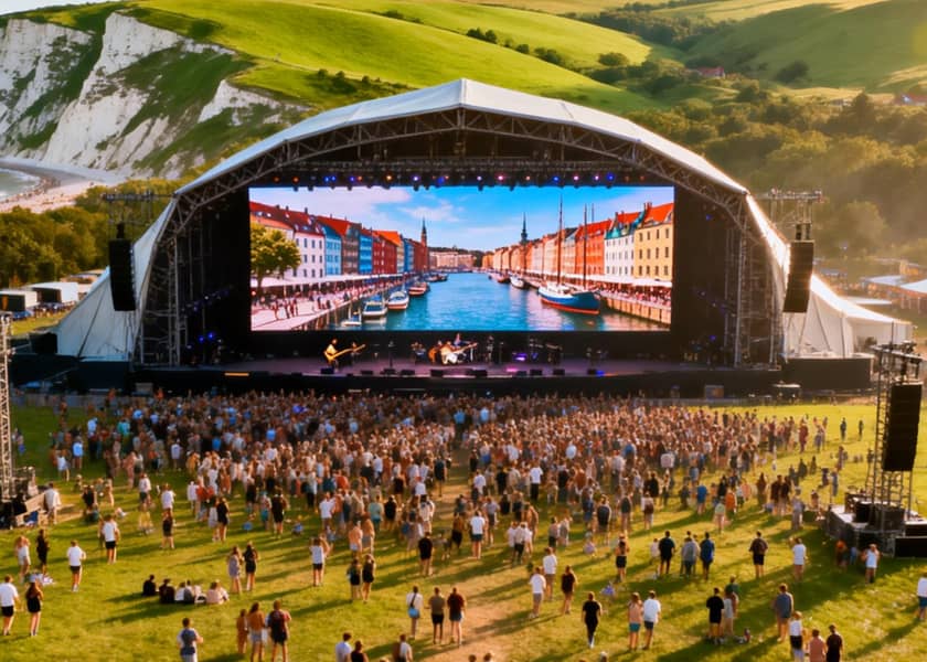 RE-B Series die-cast aluminum rental LED cabinet close-up flex cable connector