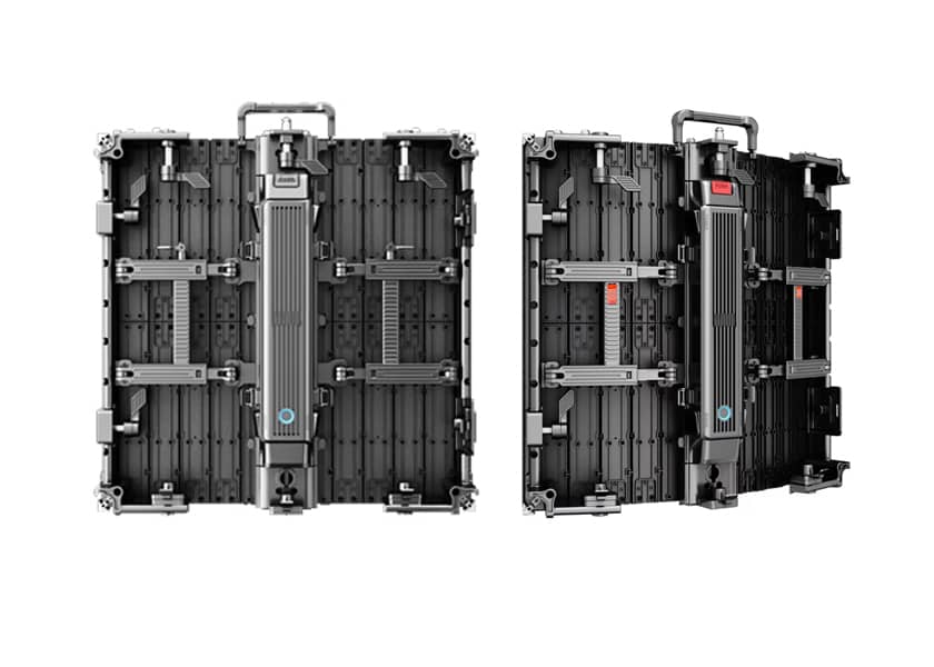 RE-C Series inward outward contouring rental LED screen side view