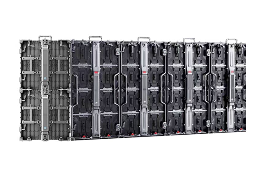 The cabinet supports protective corners and a reinforced base to provide comprehensive module protection.