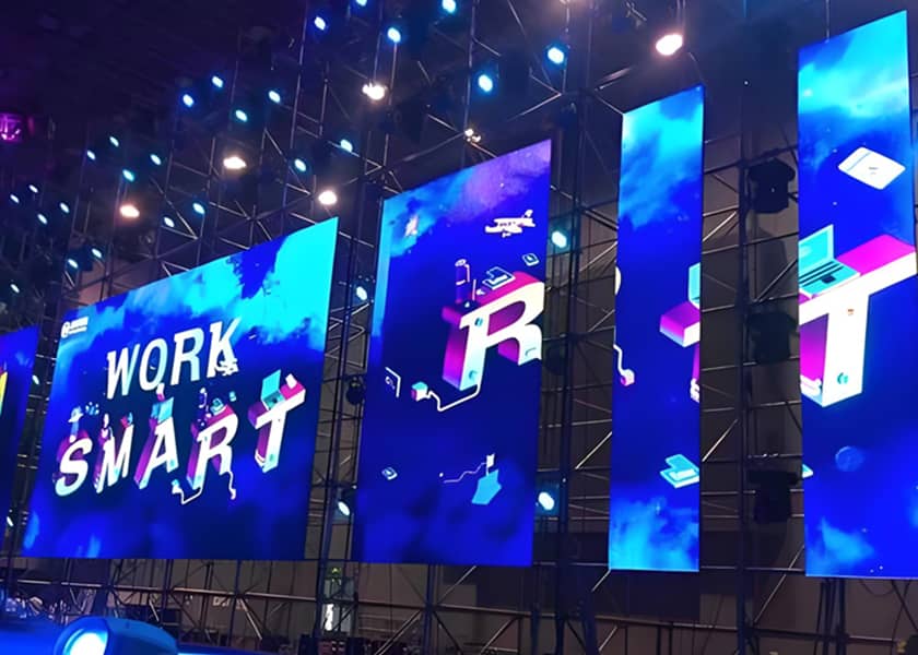 RE-E Series lightweight die-cast aluminum rental LED cabinet close-up