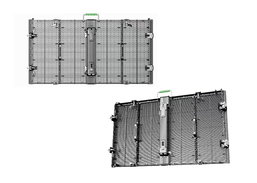 RE-T Series lightweight LED grille screen side view 8kg per square meter