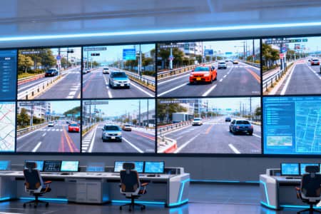 Traffic control center LED display command center video wall