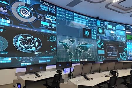 Data acquisition center LED display control room video wall