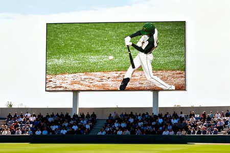 Multi-sports venue LED display arena perimeter advertising screen
