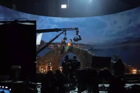 LED volume for virtual production XR film studio screen display