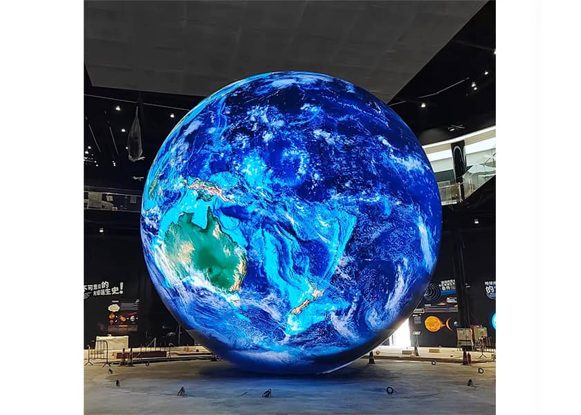 CR-D Series LED globe close-up showing pixel pitch and module design