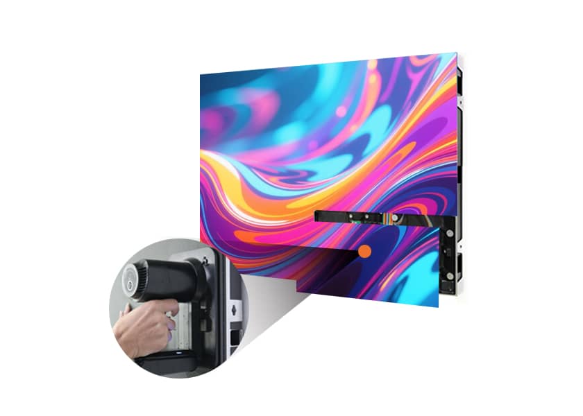 IN-C Series front maintenance LED screen - easy access from front