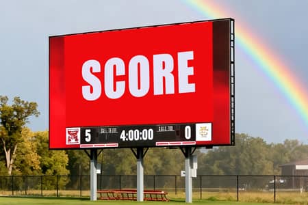 Schermo LED pubblicitario montato a colonne multiple billboard digitale di grande formato