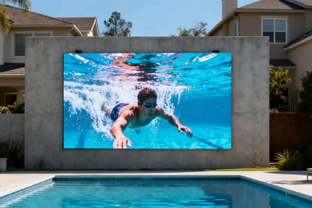 Schermo LED pubblicitario a superficie billboard digitale facciata edificio