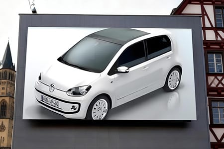 Wall-Mounted Outdoor LED Display - OU-C Series 3D Billboard Installation