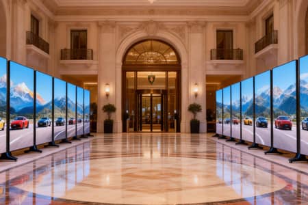 Foldable LED Poster - Retail Store Application